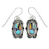 Genuine Sterling Silver Multicolor Inlay Southwest Hook Dangle Earrings RX70441